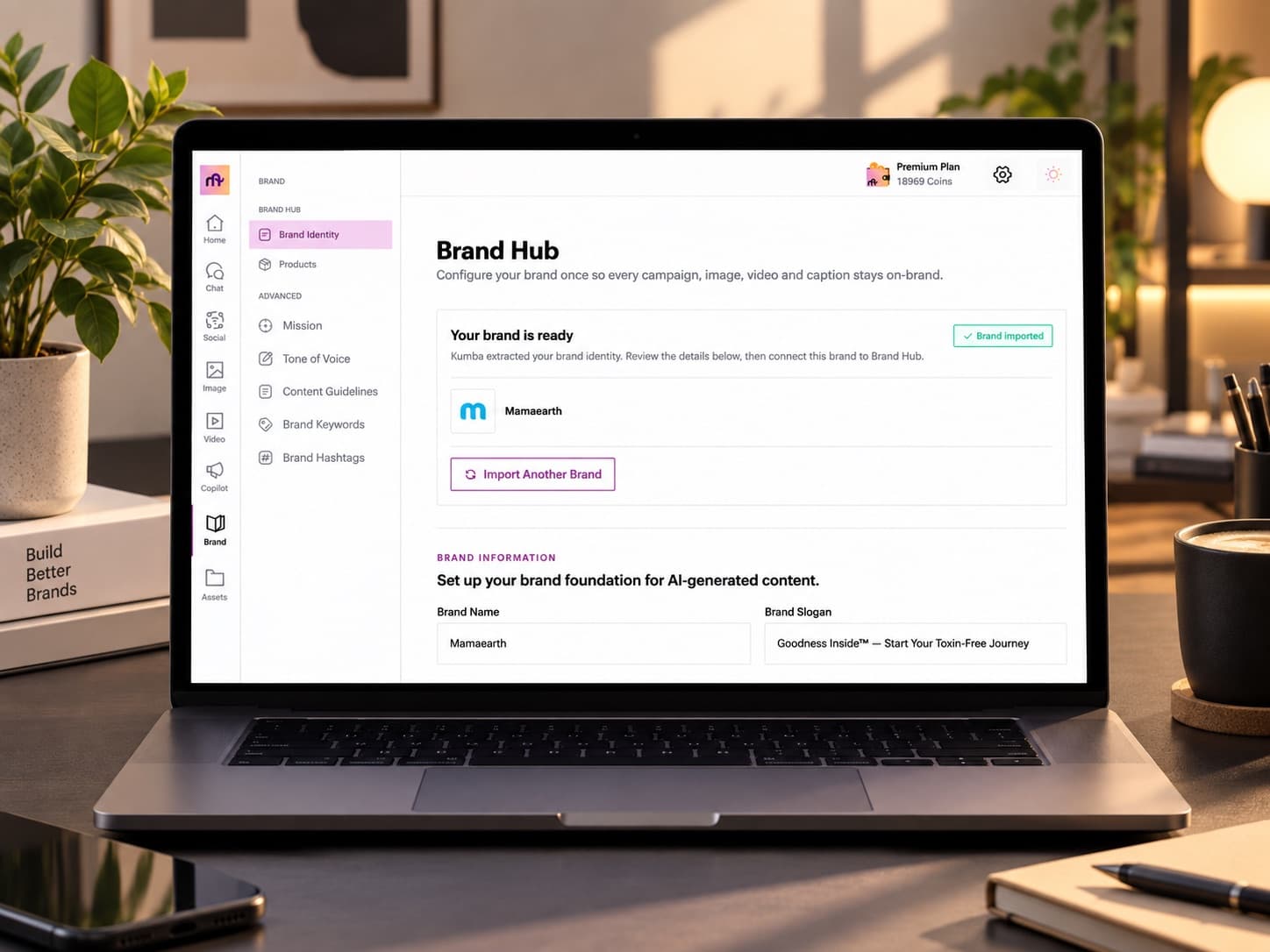 Brand Hub: import a brand so every asset stays on-brand