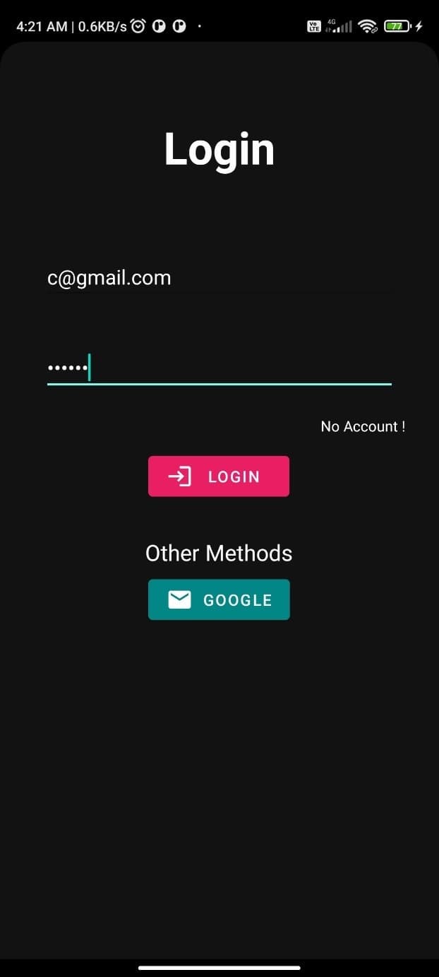 Log in with email or Google