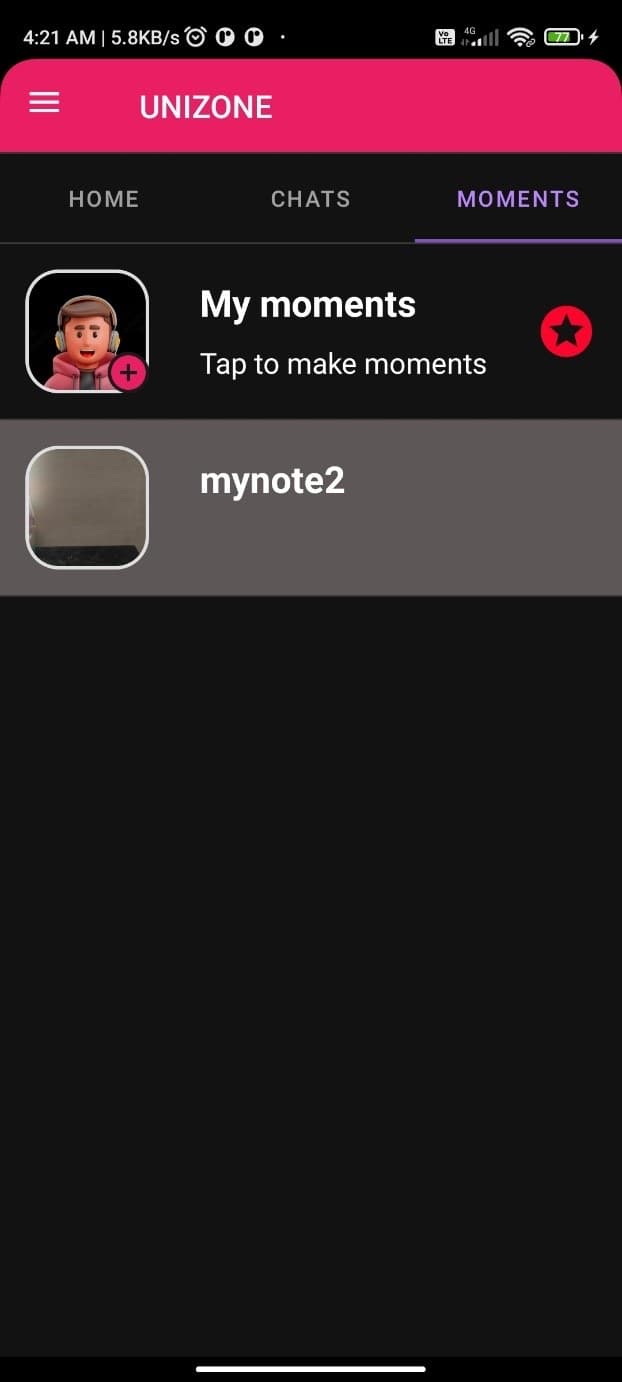 Moments: stories that disappear after a day